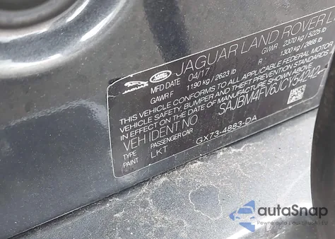 2018 Jaguar Xf S from USA, damaged, VIN SAJBM4FV6JCY54242